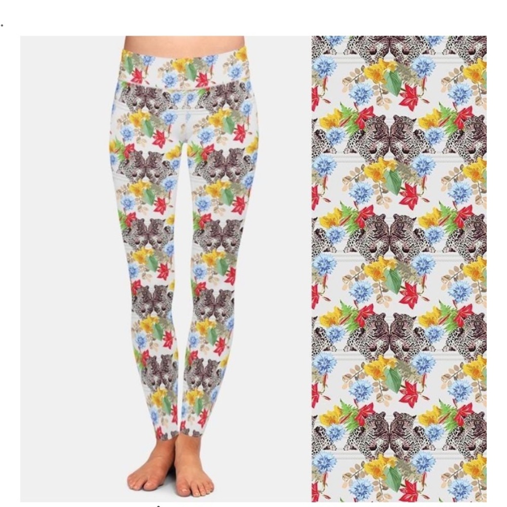 HIGH QUALITY/WAISTED ECO CHEETAH PRINTED LEGGINGS